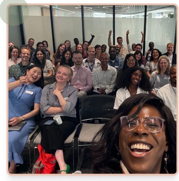 Diverse group of professionals together